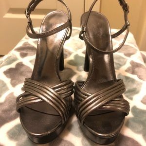 RALPH LAUREN GUNMETAL HEELS